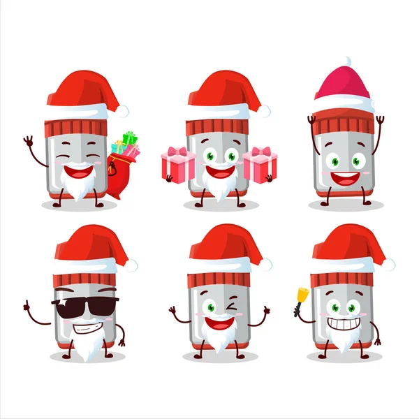 Santa Claus Emoticons Κόκκινο Λευκό Μαρκαδόρο Χαρακτήρα Κινουμένων Σχεδίων Εικονογράφηση — Διανυσματικό Αρχείο