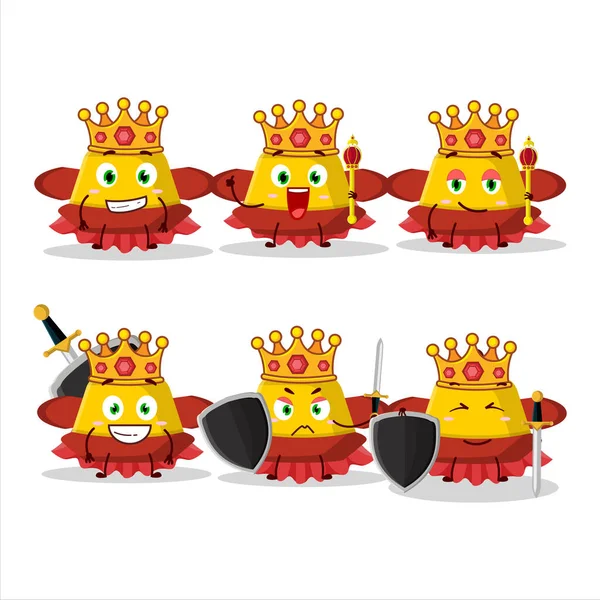 Charismatic King Amarelo Chapéu Chinês Personagem Cartoon Vestindo Uma Coroa —  Vetores de Stock