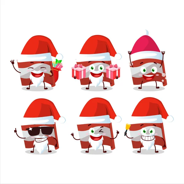 Santa Claus Emoticons Персонажем Карикатури Автостраду Приклад Вектора — стоковий вектор