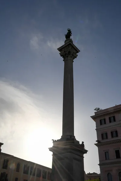 Ősi Romok Rómában Olaszország Obelisco Esquilino Obelisk Santa Maria Maggiore — Stock Fotó
