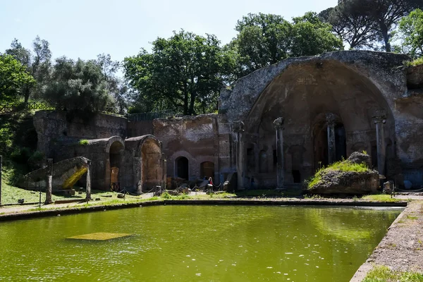 Villa Adriana (Tivoli, Italy) - Pool named Canopus surrounded by statues