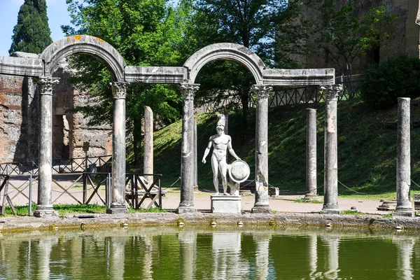 Villa Adriana (Tivoli, Italy) -  Statue of God at the side of pool named Canopus (without sky)