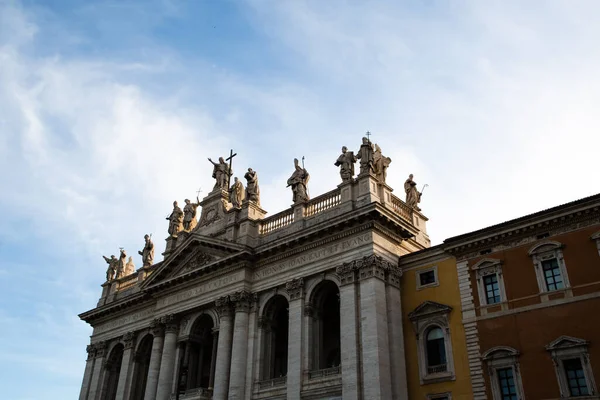 Statues Apostles Archbasilica John Lateran Rome Italy — 图库照片