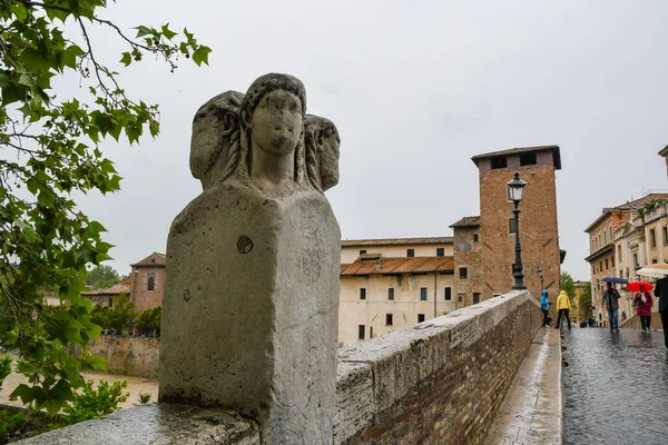 Ponte Fabricio (Pons Fabricius) on Tevere, Rome, Italy