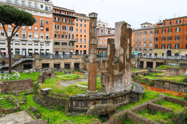 Ancient ruins in Rome (Italy) - Largo di Torre Argentina, Ancien Roman ruins