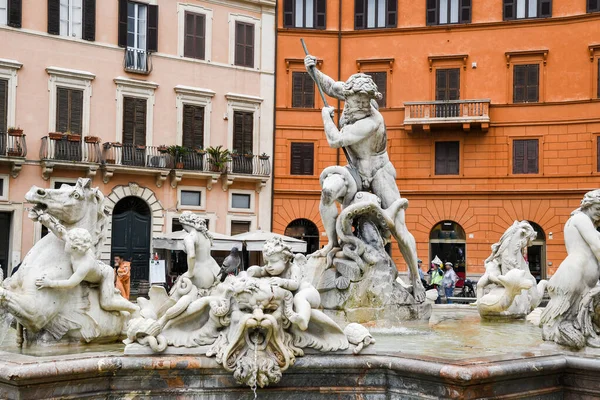 Fontana Del Nettuno Fountain Neptune Piazza Navona Rome Italy — Stock Fotó