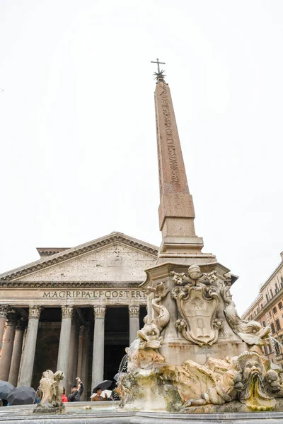 Ancient Ruins Rome Italy Macuteo Obelisk Pantheon — Stock Fotó
