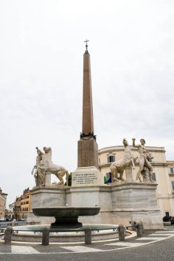 Ancient ruins in Rome (Italy) - Obelisk in front of Quirinal Palace