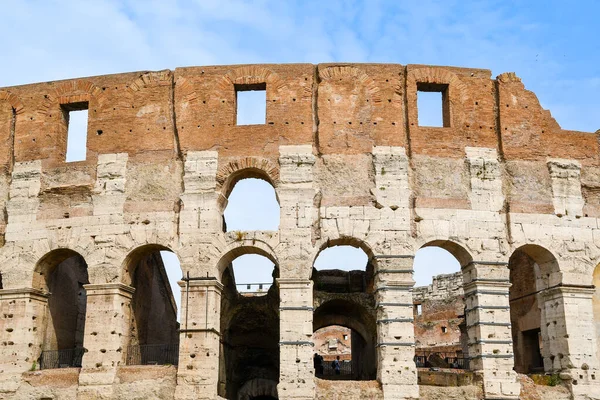Oude Ruïnes Rome Italië Andere Kant Van Het Colosseum — Stockfoto