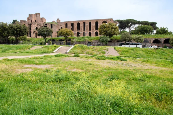 Ancient Ruins Rome Italy Circo Massimo Circus Maximus Palatino Palatine — Stok fotoğraf