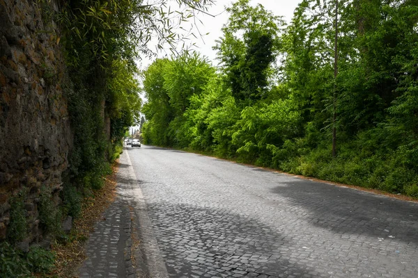 Appia Appian Way Rome Italy Earliest Most Important Road Ancient — стоковое фото