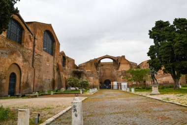 Roma 'da (İtalya) antik kalıntılar - Diocleziano Hamamlarının bulunduğu Ulusal Roma Müzesi (Terme di Diocleziano))