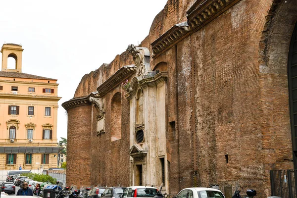 Ókori Romok Rómában Olaszország Aula Ottagona Nemzeti Római Múzeum Épülete — Stock Fotó
