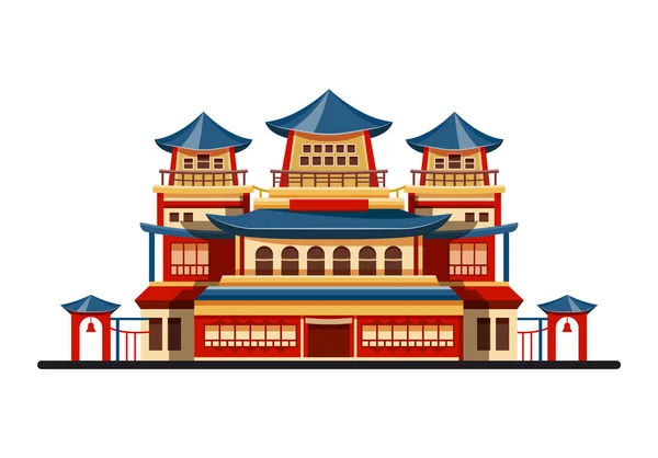 Kültürel dönüm noktası veya Çin binası, vektör simgesi — Stok Vektör