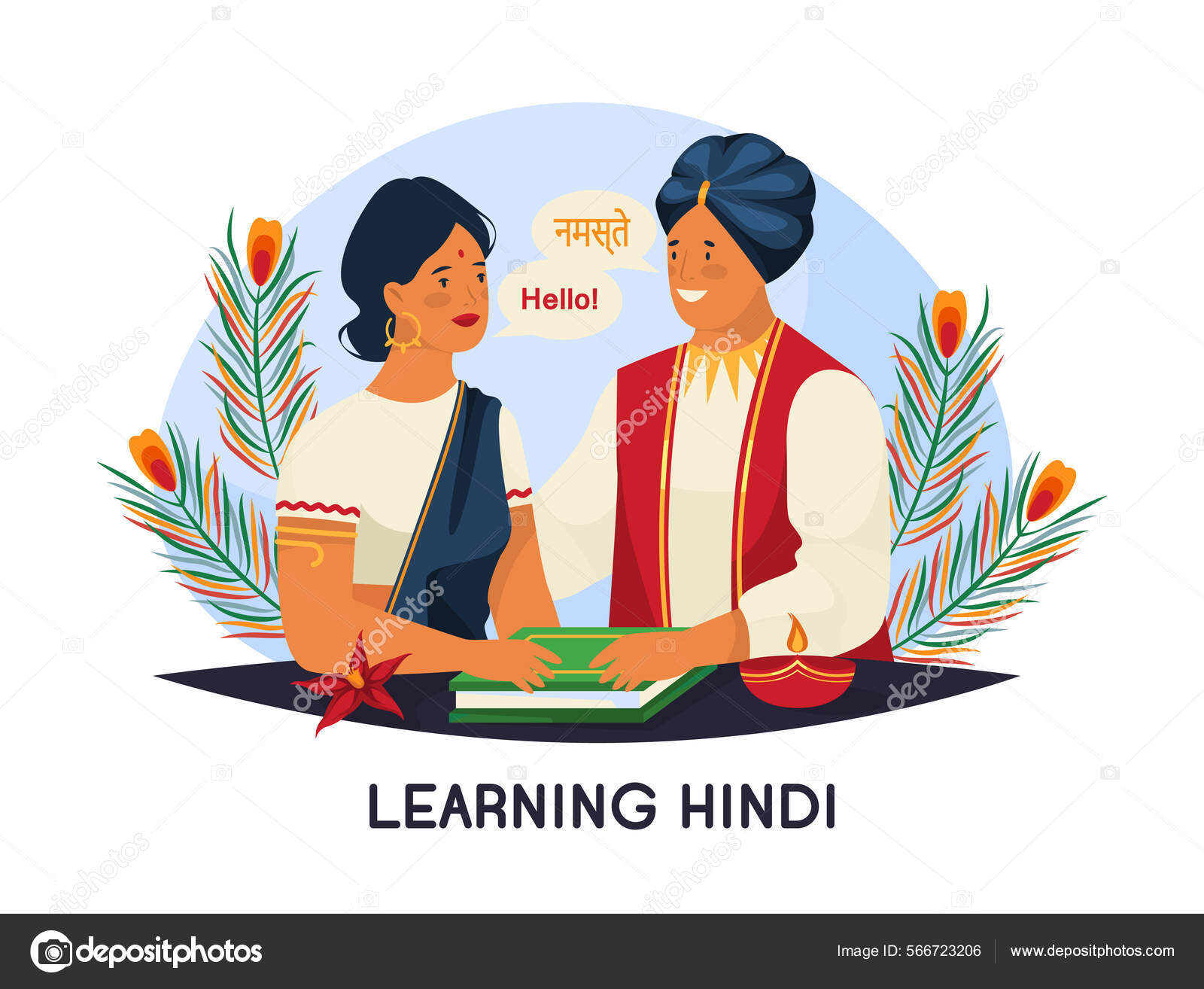 Learn hindi Vector Art Stock Images | Depositphotos