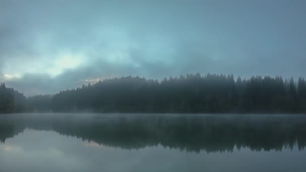 Vidéo Évaporation Matinale Lac Noir Savsat Karagol Dans Région Orientale — Video