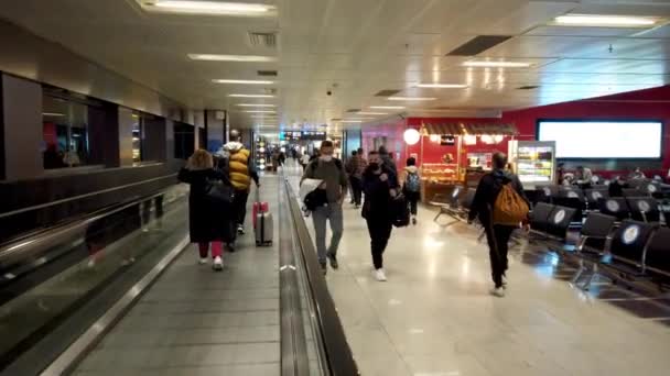 Istanbul Turkey June 2022 People Walking Flight Gate Sabiha Gokcen — Stock video