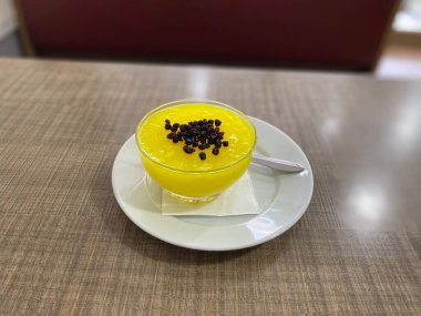 Turkish Traditional Dessert Zerde Pudding with Currants. Ready to Eat.