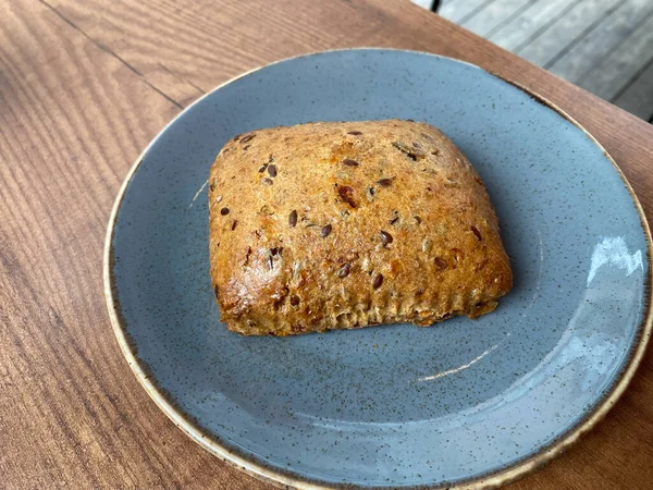 Scone Hecho Casa Servido Cafetería Calle Listo Para Comer — Foto de Stock