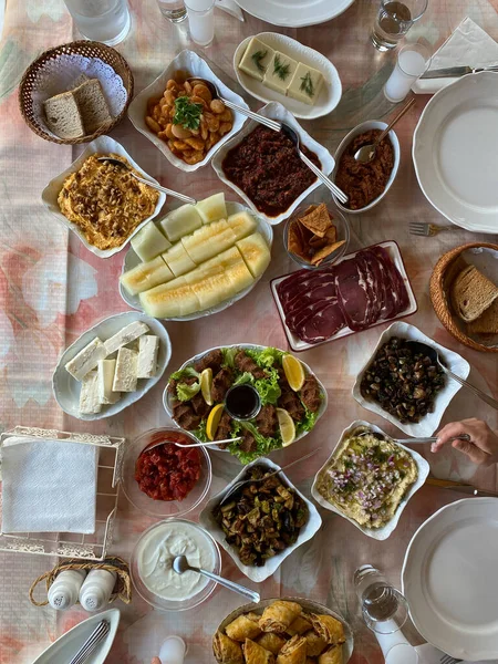 Homemade Turkish Traditional Dinning Table Special Alcohol Drink Raki Ready — Stockfoto