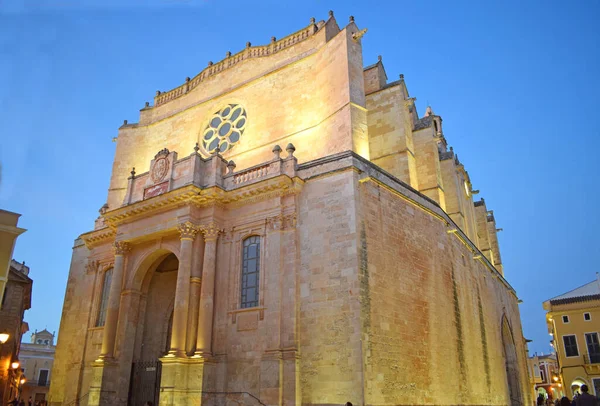 Katedralen Santa Maria Ciutadella Menorca Balearerna Spanien — Stockfoto