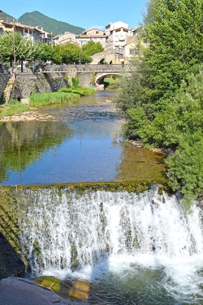 Rivière Llobregat Son Pôle Par Pobla Lillet Barcelone Catalogne Spai — Photo