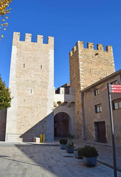 Torre Medieval Montblanc Tarragona Catalunha Pais — Fotografia de Stock