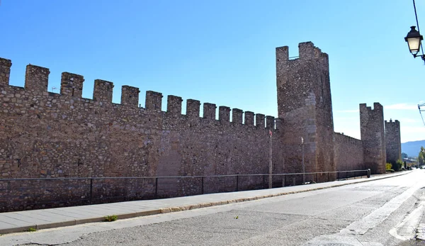 Středověká Zeď Montblanc Tarragona Catalonia Španělsko — Stock fotografie