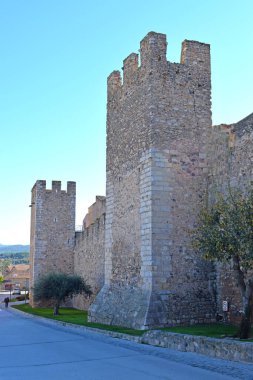 Montblanc Tarragona Katalonya 'da Ortaçağ Duvarı İspanya