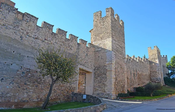 Mittelalterliche Mauer Montblanc Tarragona Katalonien Spanien — Stockfoto