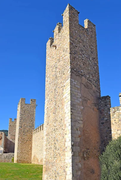 Montblanc Tarragona Katalonya Ortaçağ Duvarı Spanya — Stok fotoğraf