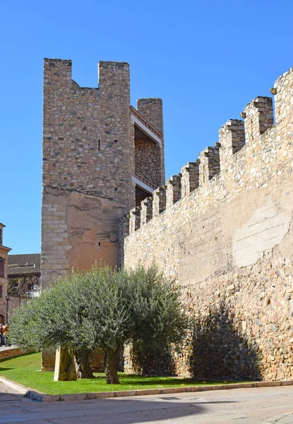 Μεσαιωνικό Τείχος Στο Montblanc Tarragona Καταλονία Ισπανία — Φωτογραφία Αρχείου