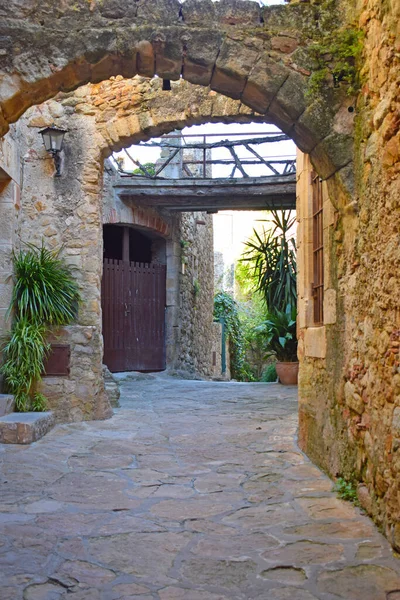 Calles Pals Gerona Cataluña España — Foto de Stock