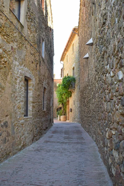 Calles Monell Girona Cataluña España — Foto de Stock