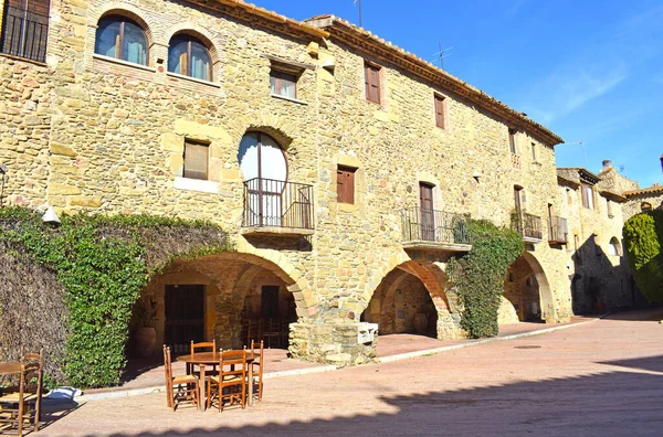 Calles Monell Girona Cataluña España — Foto de Stock