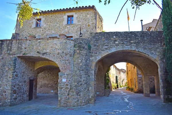 Streets Monell Girona Catalonia Spanyolország — Stock Fotó