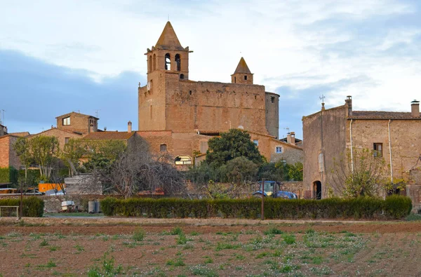 Church Cruilles Girona Catalonia Spain Stock Image