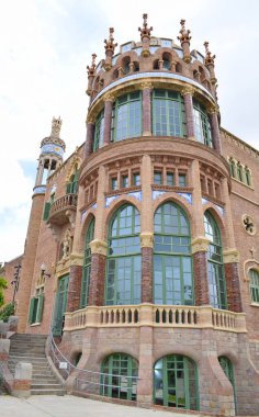 Barselona Katalonya 'daki eski San Pablo Hastanesi binaları İspanya