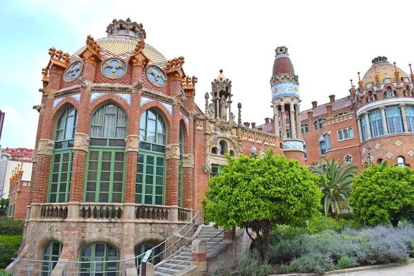 Buildings Old San Pablo Hospital Barcelona Catalonia Spain — Foto de Stock