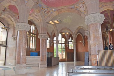 Barselona Katalonya 'daki eski San Pablo Hastanesi binası İspanya