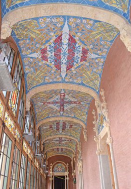 Barselona Katalonya 'daki eski San Pablo Hastanesi binası İspanya