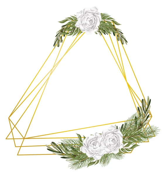 Luxus Geometrischen Polyeder Hochzeitseinladung Deko Stil Design Können Sie Blatt — Stockfoto