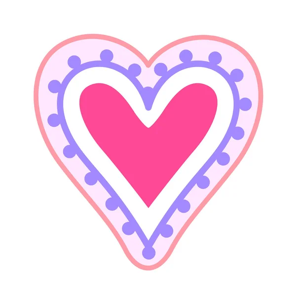 Colorful Heart Shape Design Valentine Symbol Vector Illustration — Image vectorielle