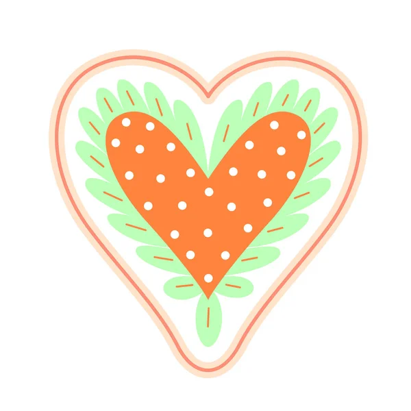 Renkli Kalp Şekli Tasarımı Valentine Sembolü Illüstrasyonu — Stok Vektör