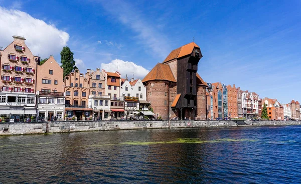 폴란드 단치히 2021 역사적으로 그단스크 Old Town Gdansk 모틀라 유역의 — 스톡 사진