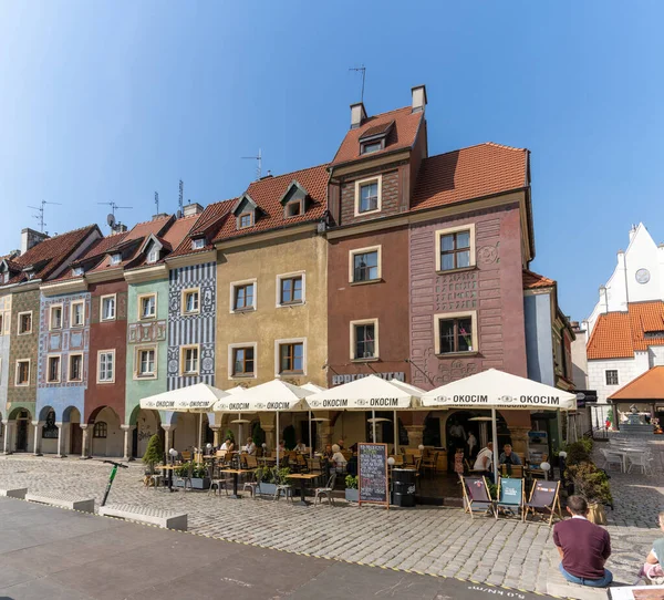 Poznan Poland September 2021 View Colorful Renaissance Architecture Buildings Old — Stock Photo, Image