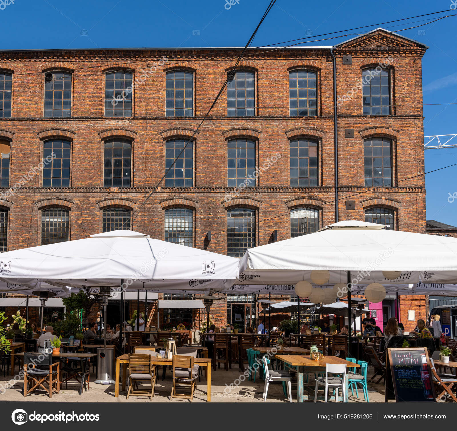 Lodz Poland September 2021 Refurbished Old Textile Mill Red Brick