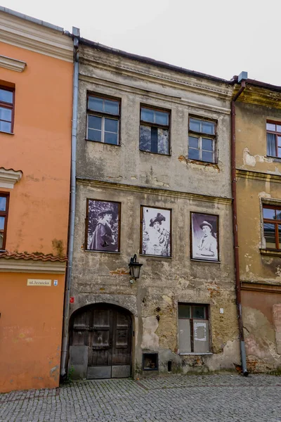 Lublin Polen September 2021 Shabby Gamla Byggnader Den Historiska Stadskärnan — Stockfoto