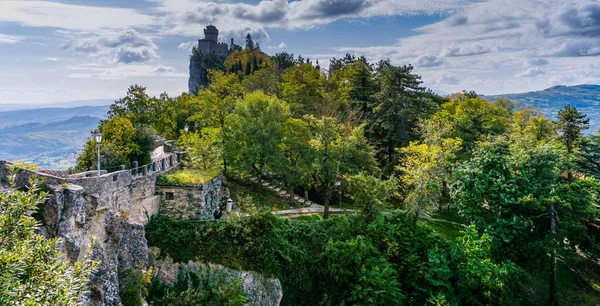 San Marino San Marino Oktober 2021 Kastil Rocca Della Guaita — Stok Foto