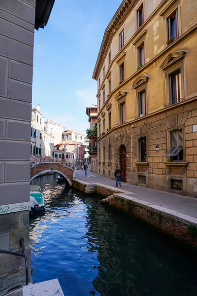 Venise Italie Octobre 2021 Canaux Étroits Dans Vieux Centre Ville — Photo